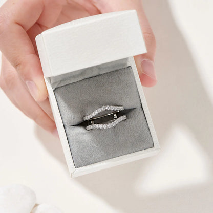 925 Sterling Silver Moissanite Rings for Women Engagement Wedding Band Simulated Diamond Jewelry Luxury Enhancer Ring