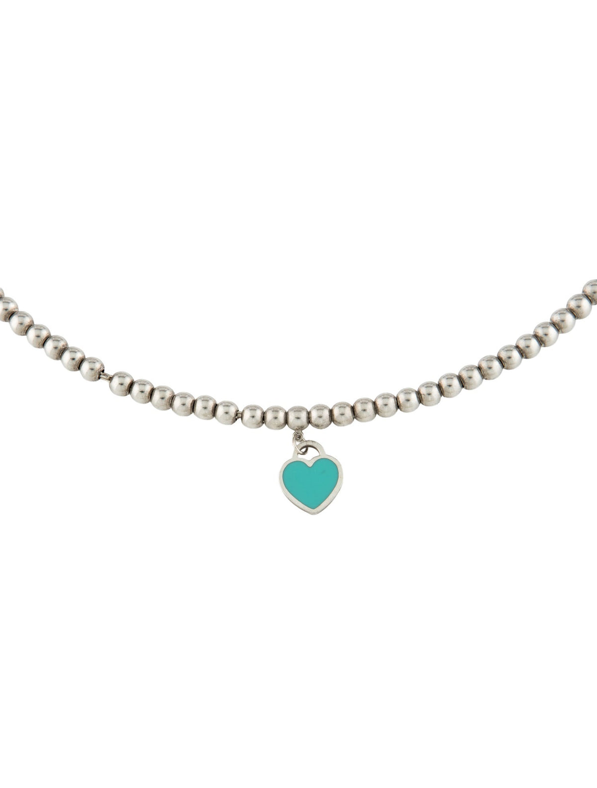 Tiffany & Co. Sterling Silver Return to Tiffany Mini Heart Tag 4MM Bead