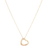 Tiffany & Co Elsa Peretti Open Heart 18k Yellow Gold Pendant Necklace