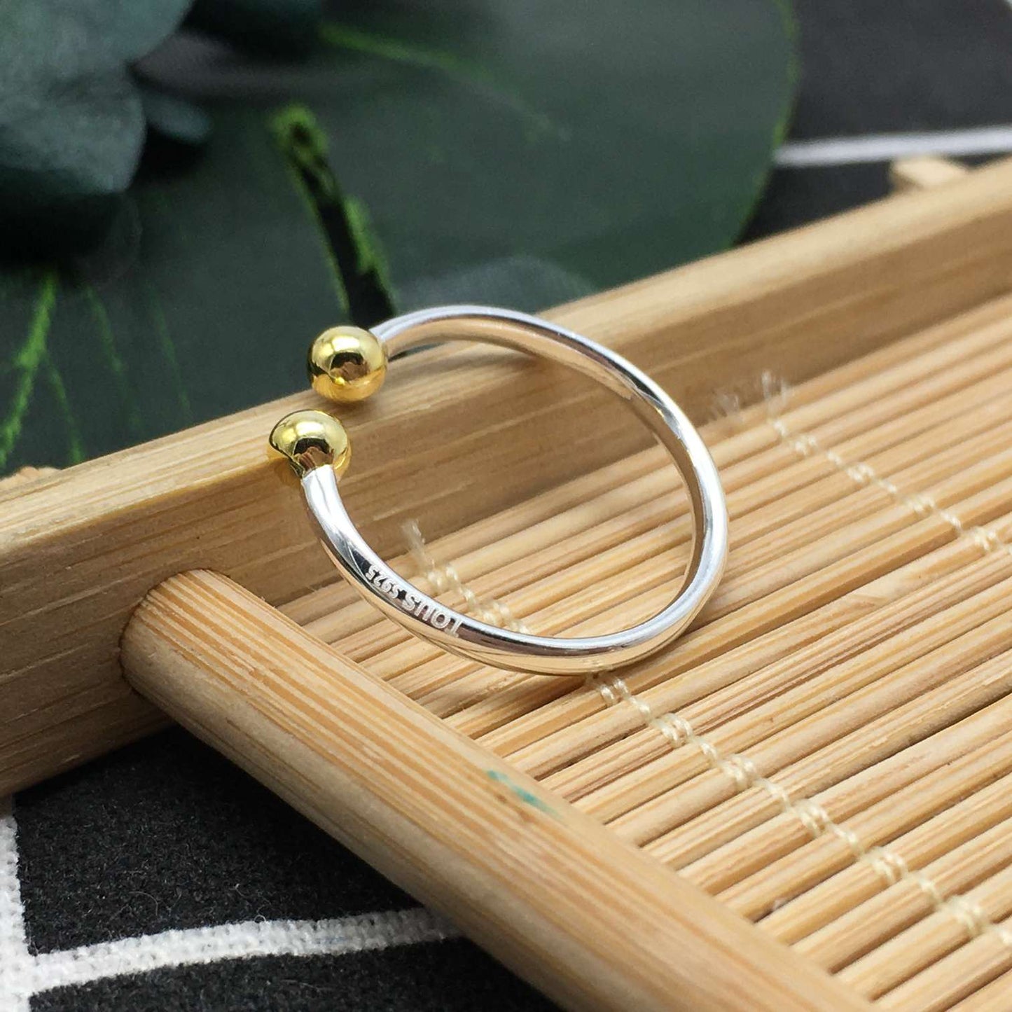 Silver and silver vermeil St. Tropez Open ring