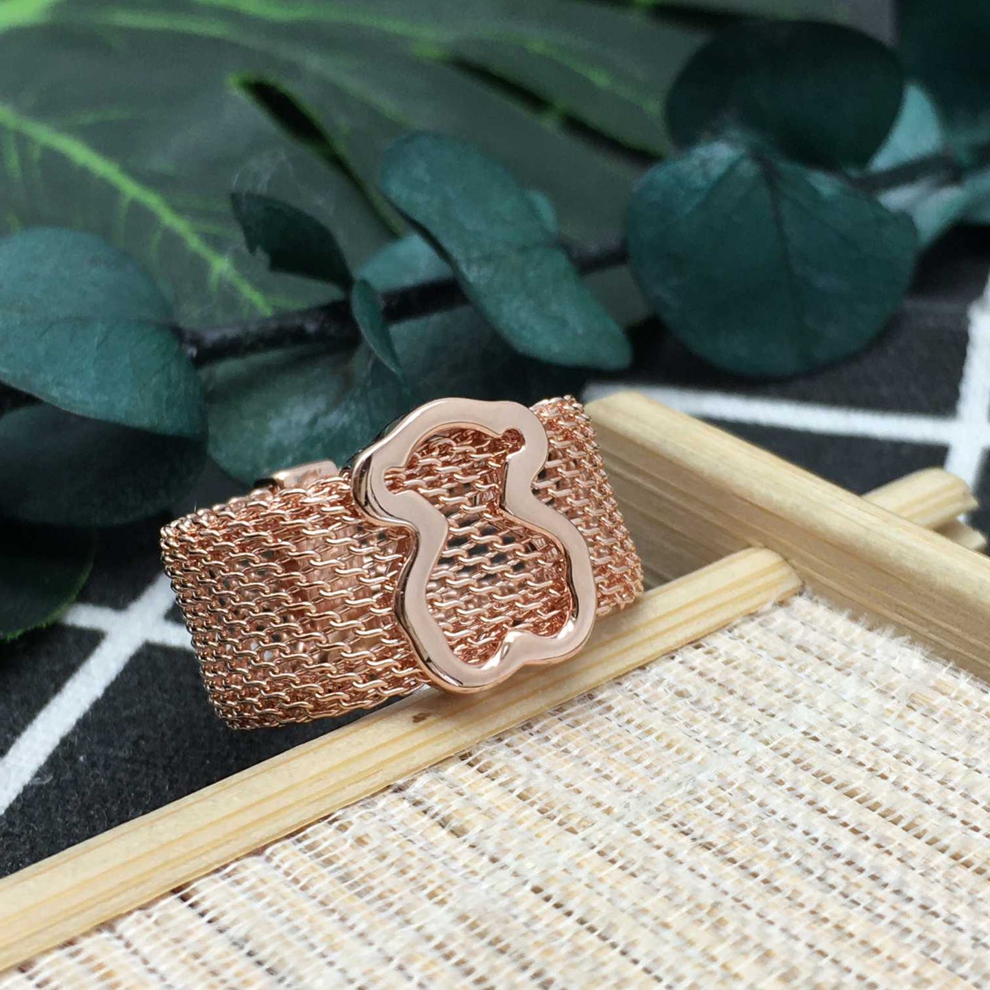 Rose IP Steel and Rose Vermeil Silver  Icon Mesh