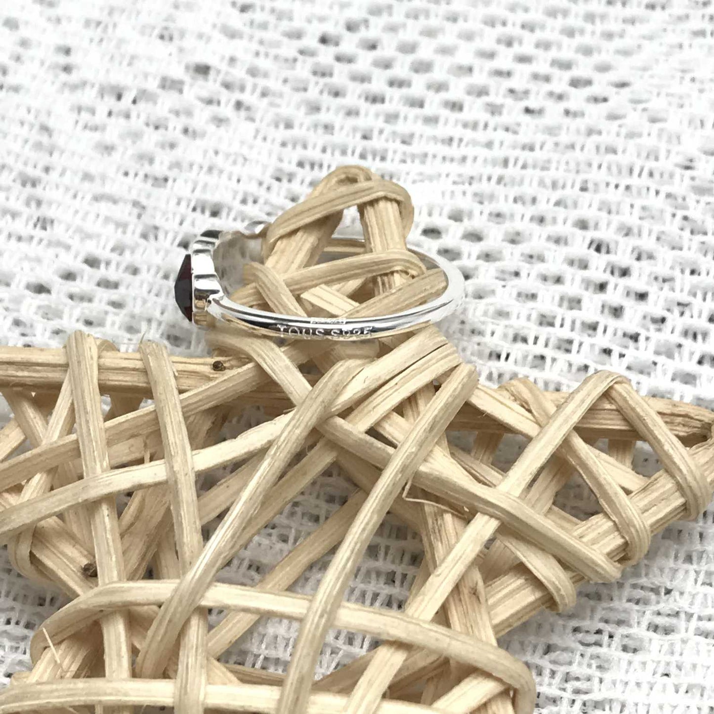 Silver Bold Motif Ring with gemstones and motifs