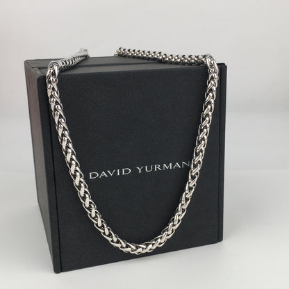 SET OF David Yurman 6mm Wheat Chain Necklace bracelet 16 1/2" - Sterling 925