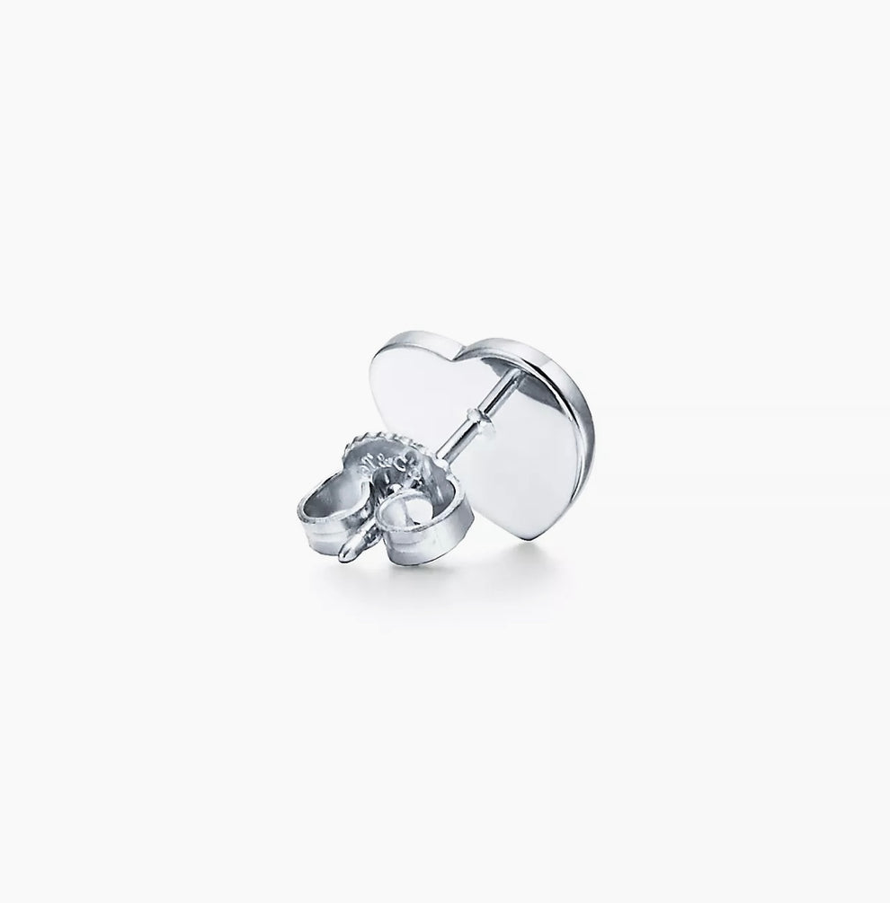 Iconic Return to Tiffany Sterling Silver 925 Heart Stud Earrings for Women