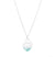 Tiffany Sterling Silver Enamel Splash Heart Tag Pendant Necklace, Adjustable Chain