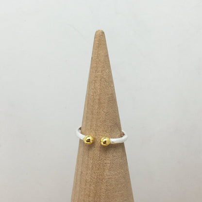 Silver and silver vermeil St. Tropez Open ring