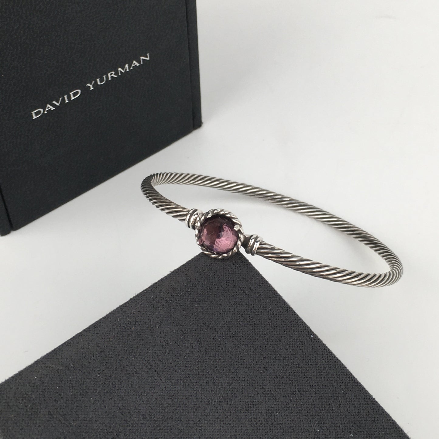 Set of David Yurman Amethyst Chatelaine Stud Earrings bracelet sterling silver