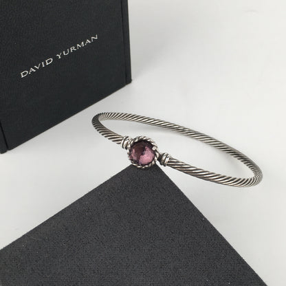 Set of David Yurman Amethyst Chatelaine Stud Earrings bracelet sterling silver