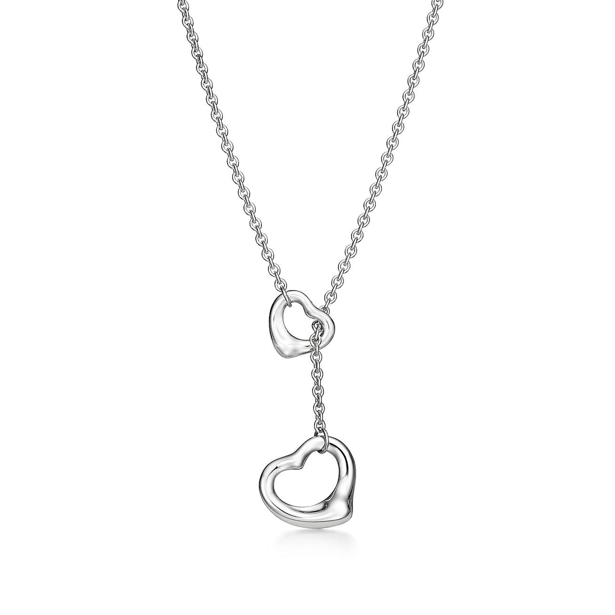 Elsa Peretti® Open Heart Lariat Necklace in Silver, 16 mm