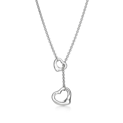 Elsa Peretti® Open Heart Lariat Necklace in Silver, 16 mm