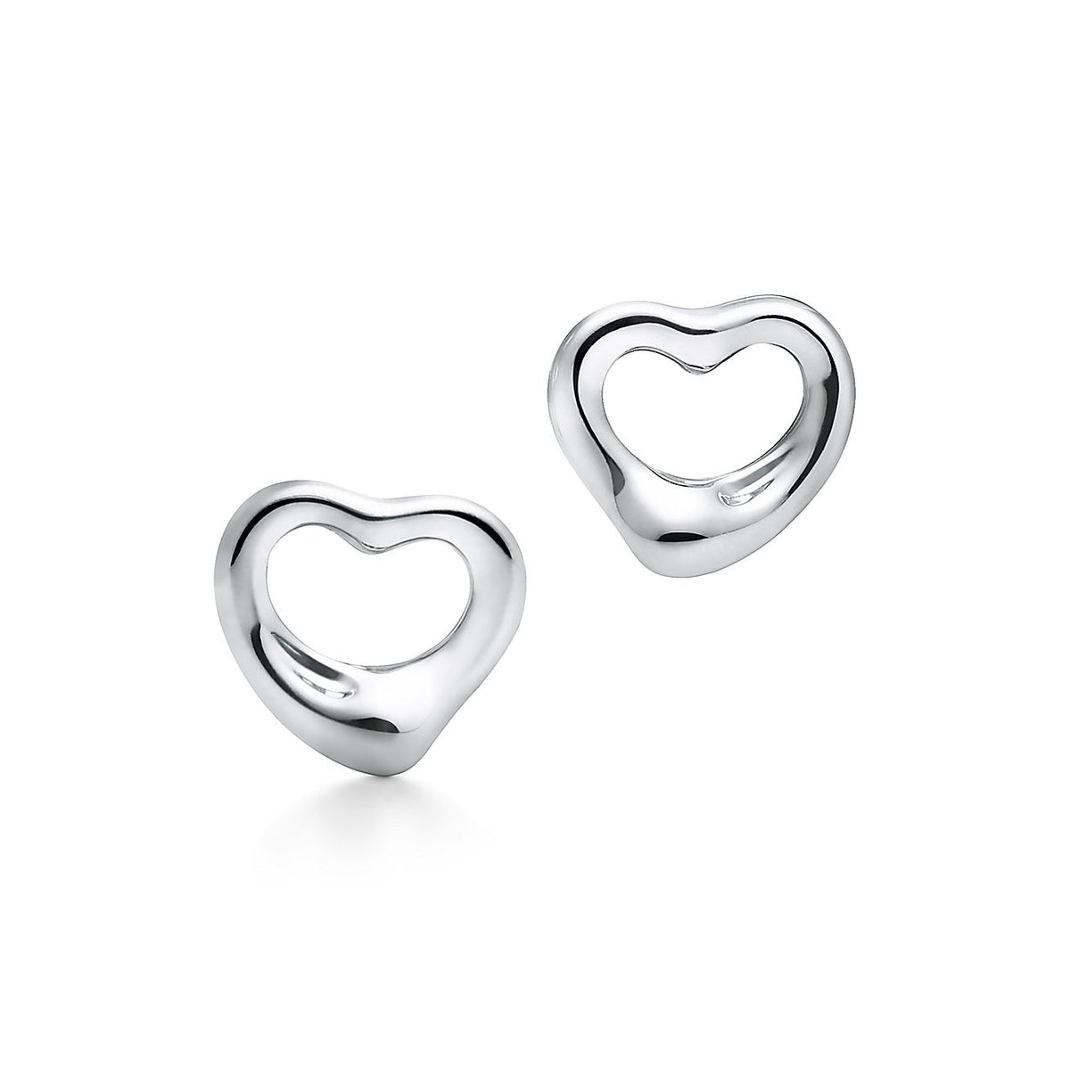 Elsa Peretti® Small Open Heart Stud Earrings in Silver,  |