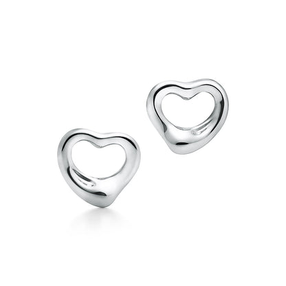 Elsa Peretti® Small Open Heart Stud Earrings in Silver,  |