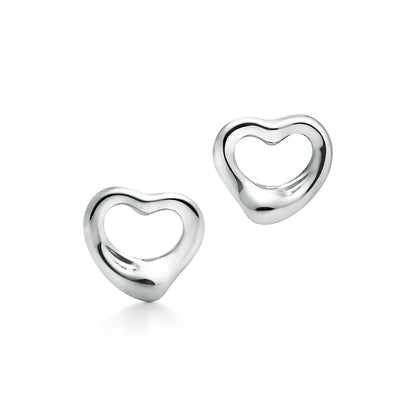Elsa Peretti® Small Open Heart Stud Earrings in Silver,  |