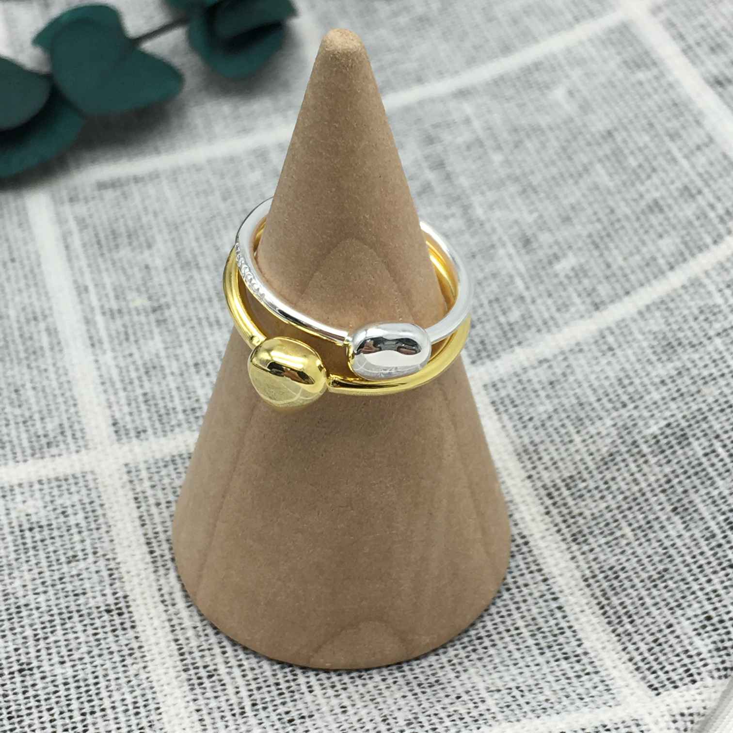 Silver and silver vermeil  Joy Bits rings