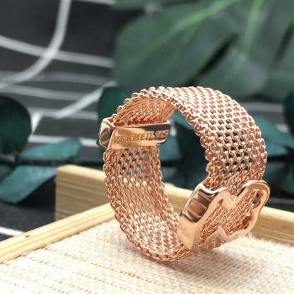 Rose IP Steel and Rose Vermeil Silver  Icon Mesh