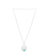 Tiffany Sterling Silver Enamel Splash Heart Tag Pendant Necklace, Adjustable Chain