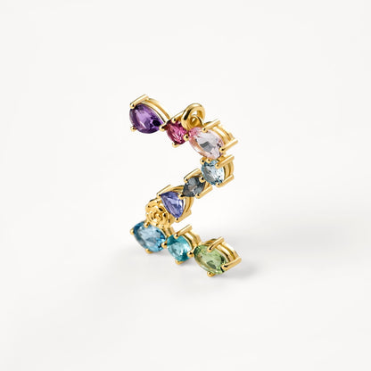 Letter Z Pendant with gemstones ATELIER