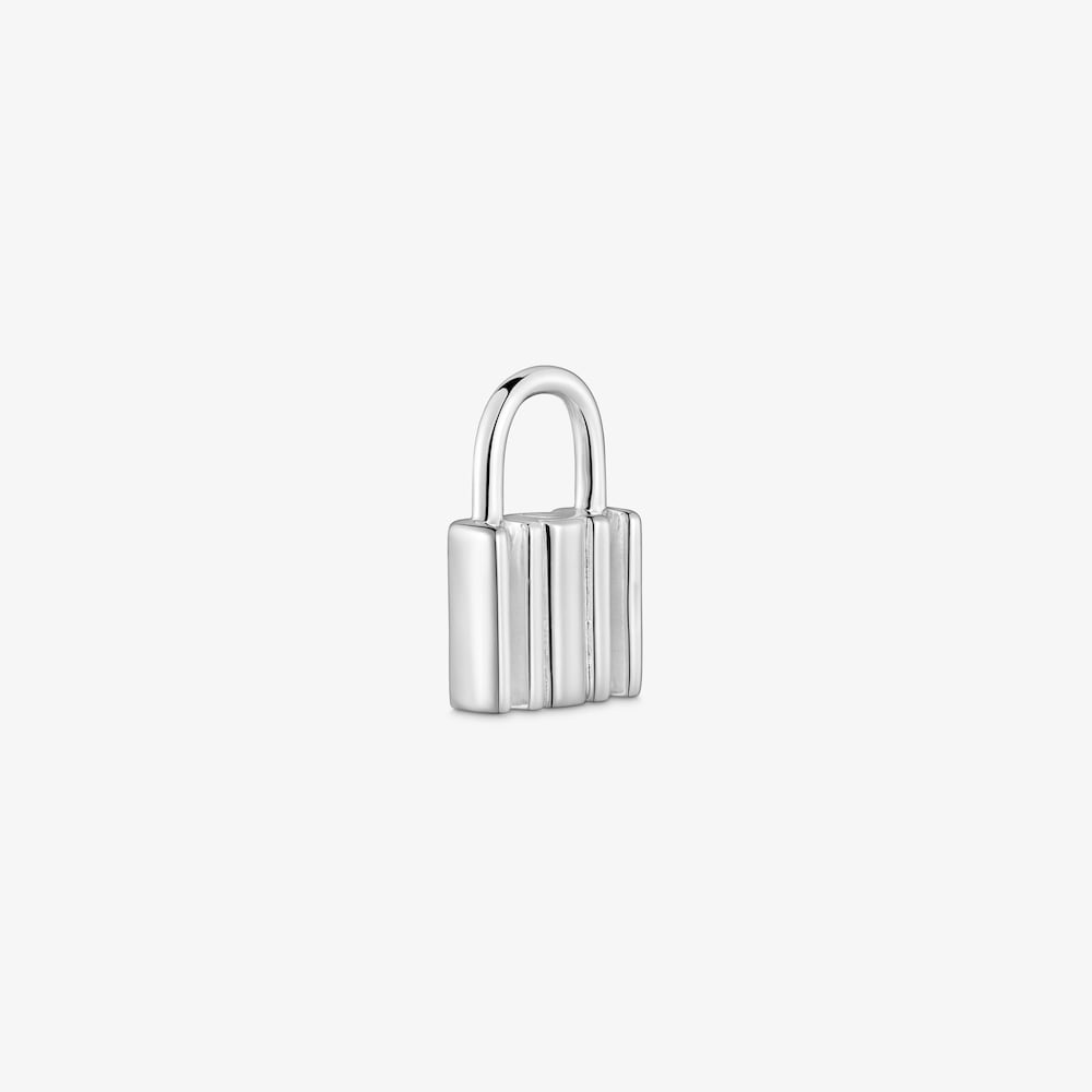 Silver padlock motif Pendant  Mom