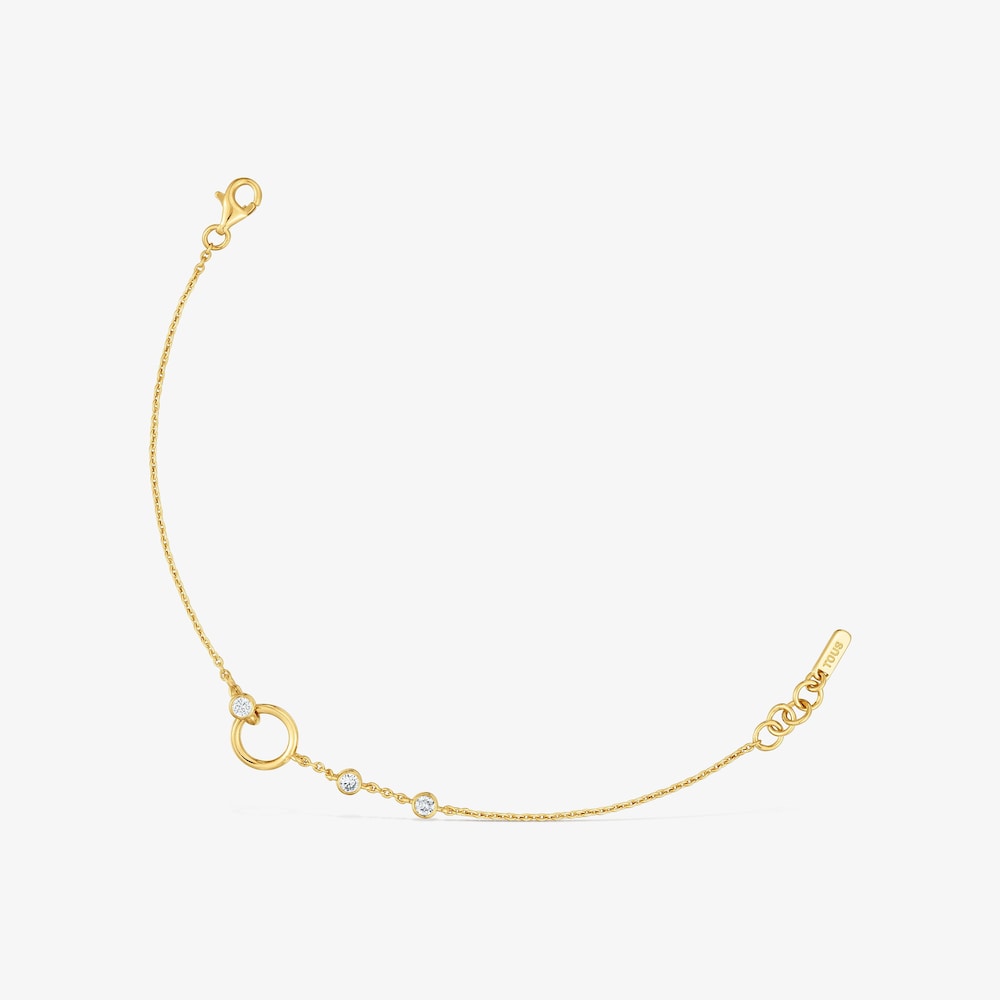 Bracelet with  vermeil and laboratory-grown diamonds Straight LGD