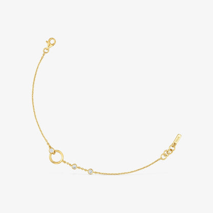 Bracelet with  vermeil and laboratory-grown diamonds Straight LGD