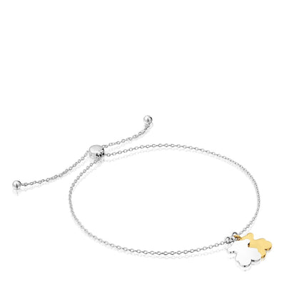 Sweet Dolls two-tone chain bear Bracelet |