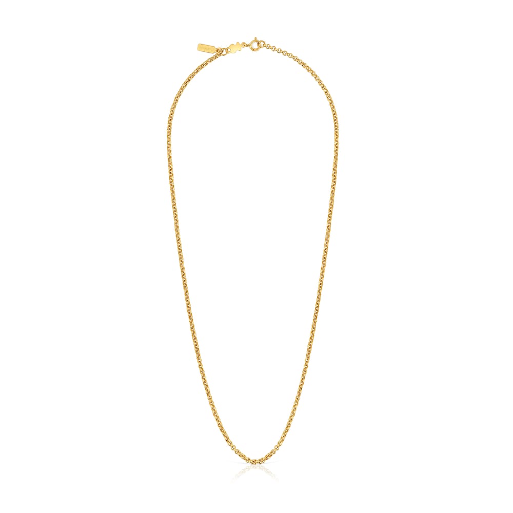 Medium Chain with 18kt gold plating over silver and balls measuring 50 cm Chain