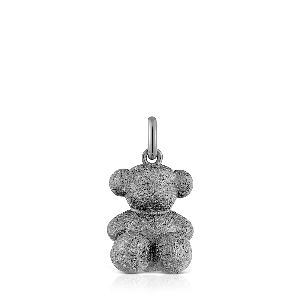 Medium diamond dark silver Bear pendant Bold Bear |