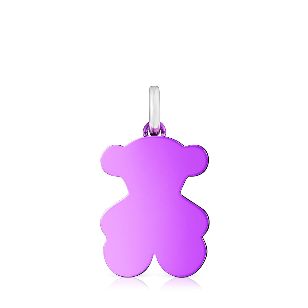 Medium lilac-colored steel bear Pendant Sweet Dolls |
