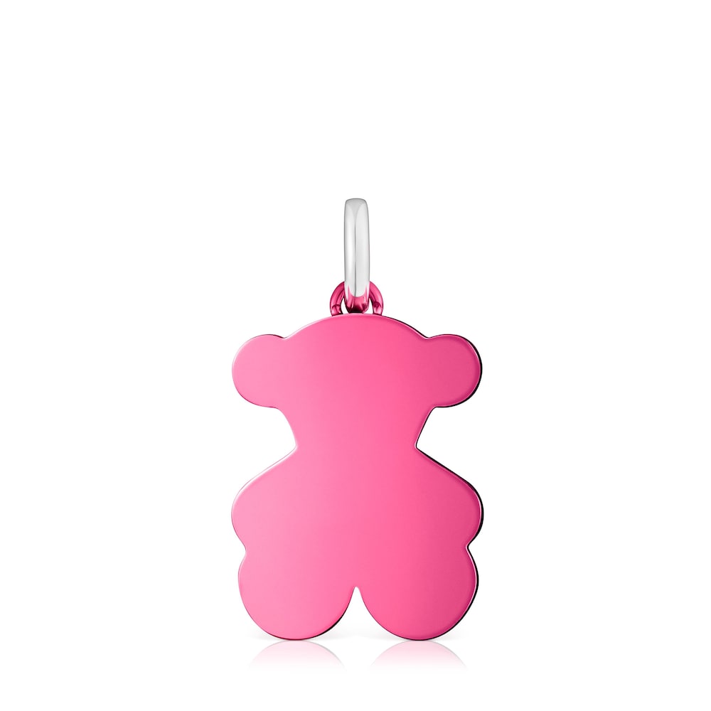 Medium pink steel bear Pendant Sweet Dolls