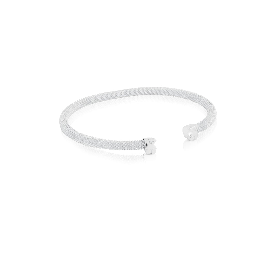Silver  Mesh Bracelet Bear motif