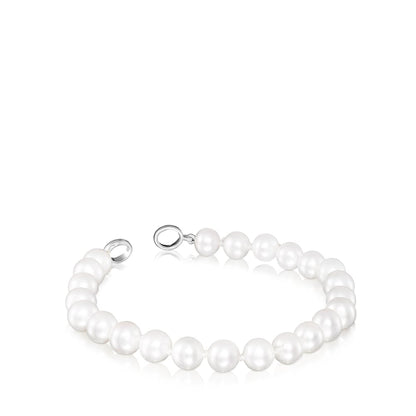 Silver Hold Bracelet with Pearls 17,5cm |
