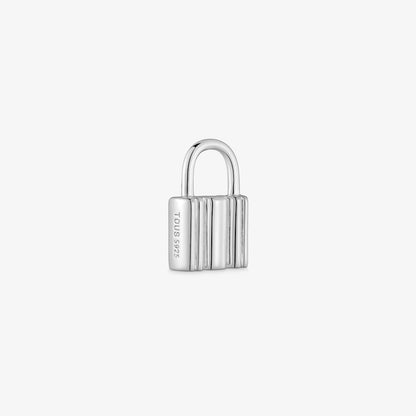Silver padlock motif Pendant  Mom