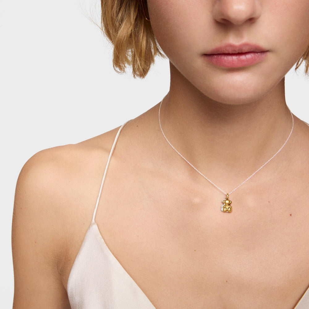 Two-tone Necklace with double bear Bold Bear |