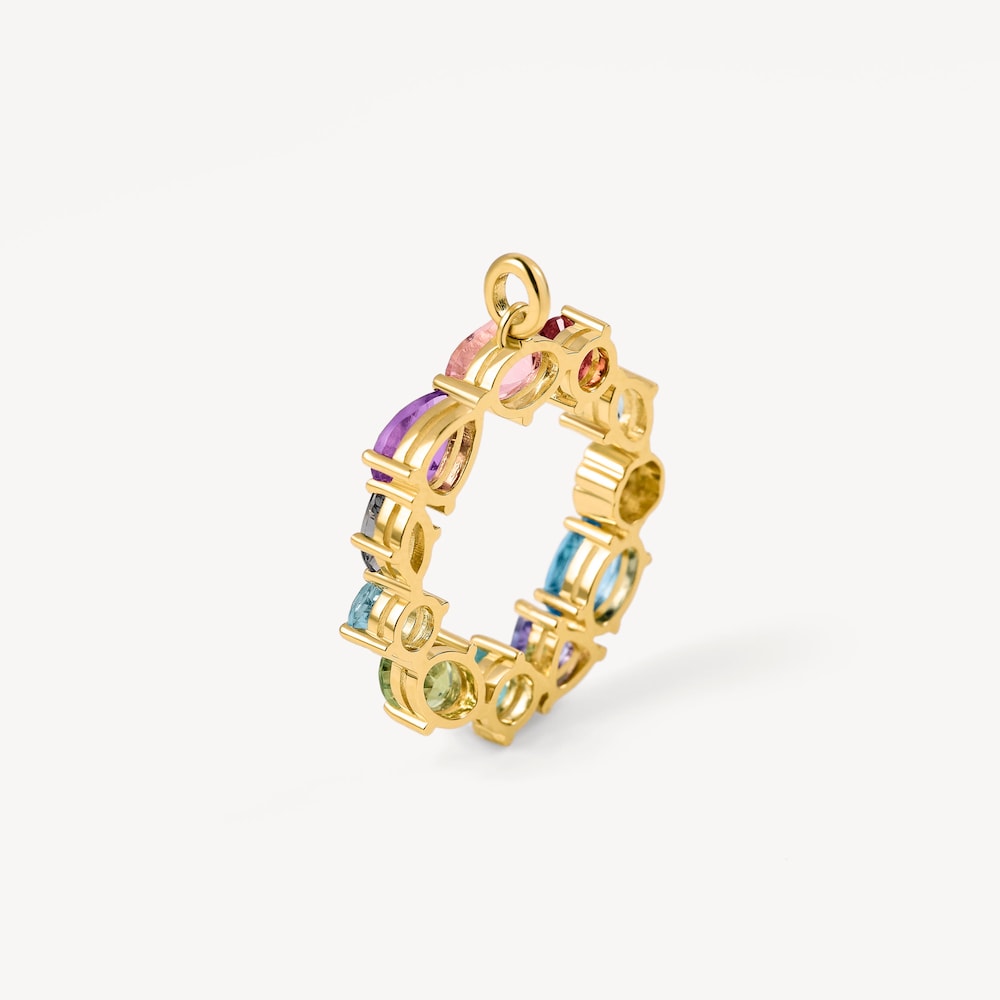Letter O Pendant with gemstones TOUS ATELIER
