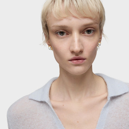 Two-tone Earrings Plump |