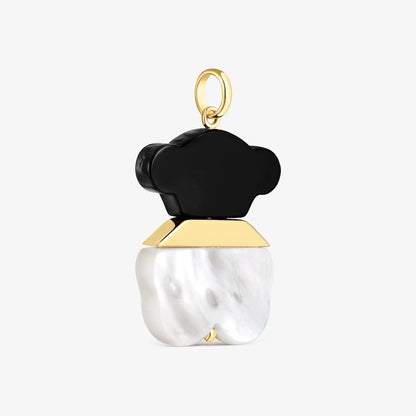 25 mm Pendant  vermeil, mother-of-pearl and onyx Sweet Dolls