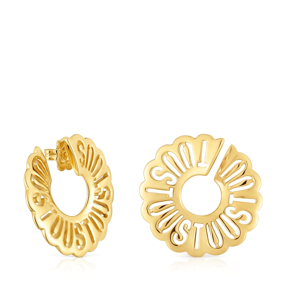 31 mm hoop earrings with 18kt gold plating over silver Miranda |