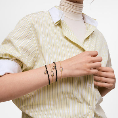 Elastic bracelet with spinels and  vermeil Camille