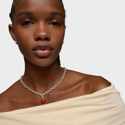 Silver Pendant with carnelian Flechazo