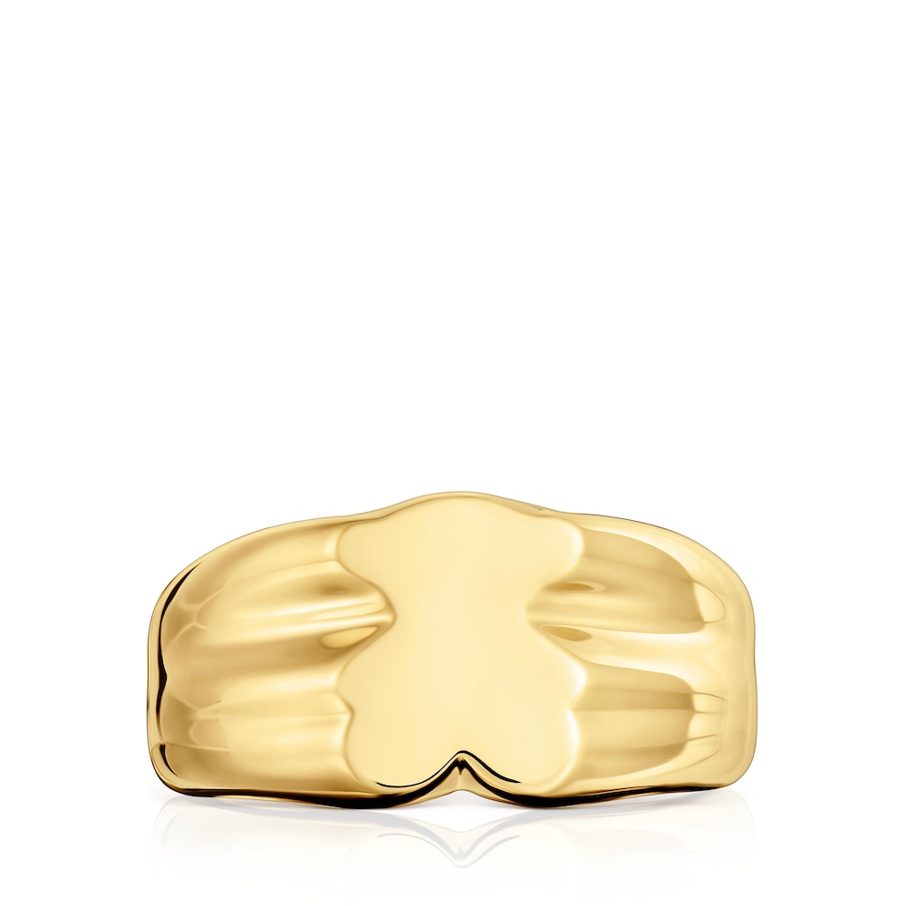 14 mm bear Signet ring with plating over silver Sweet Dolls |