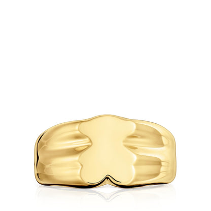 14 mm bear Signet ring with plating over silver Sweet Dolls |