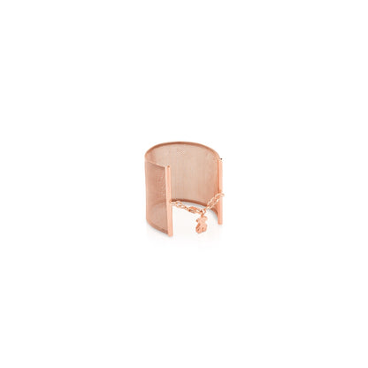 Steel and Rose Vermeil Silver Icon Mesh Bracelet