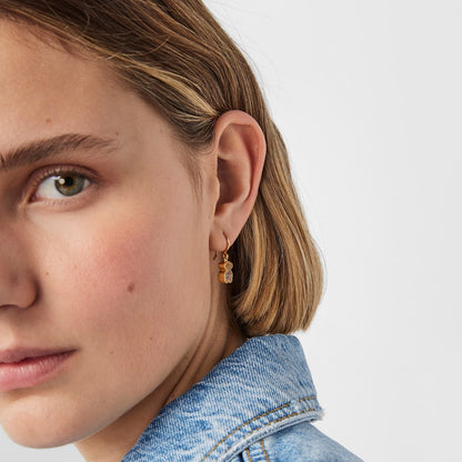 Silver vermeil Areia Earrings with multicolored gemstones |