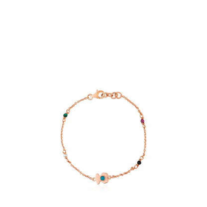 Rose Vermeil Silver Super Power Bracelet with Gemstones |