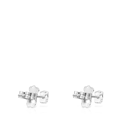 Mini Onix Earrings in Silver with Onyx 0,4cm |
