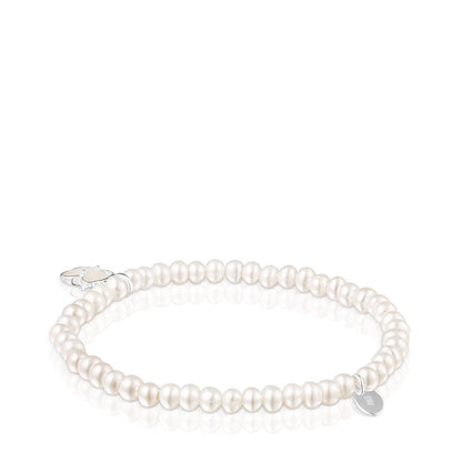 Silver Icon Color bracelet with pearls |