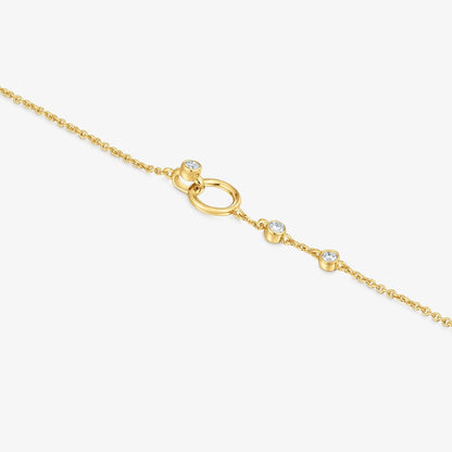 Bracelet with  vermeil and laboratory-grown diamonds Straight LGD