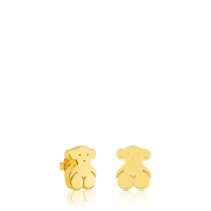 Gold Sweet Dolls Earrings big Bear motif Push back |
