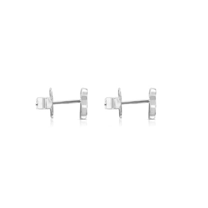 Silver Motif Earrings with Spinels |
