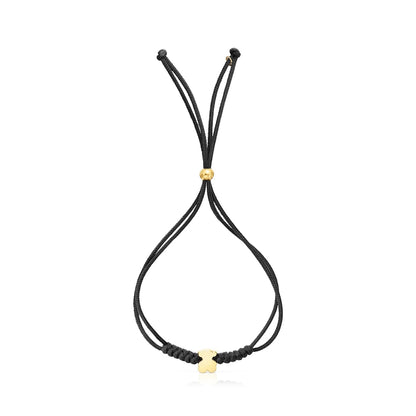 Gold and black nylon bear-motif Bracelet Sweet Dolls |